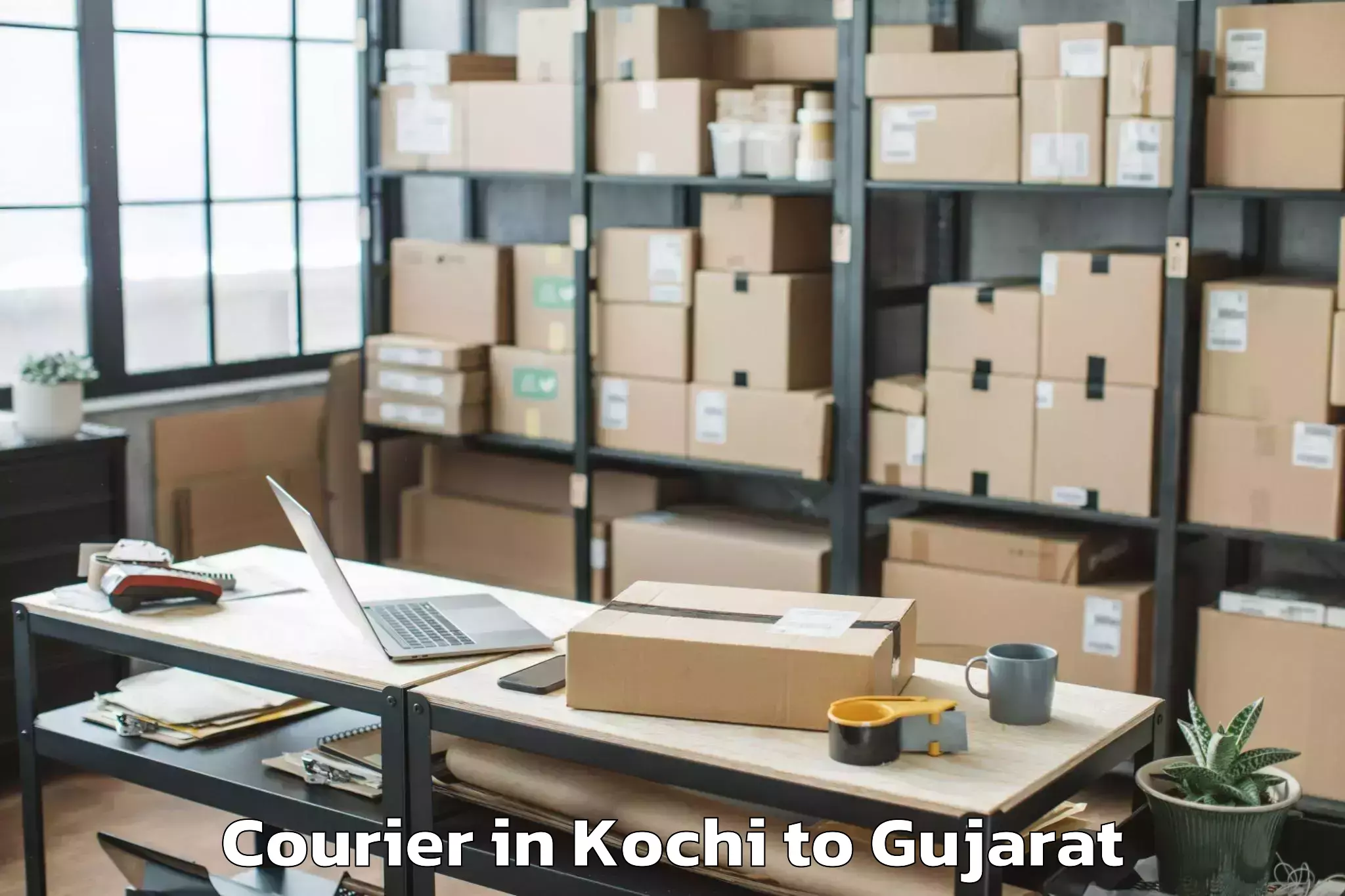 Book Kochi to Lunawada Courier Online